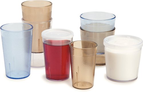 Carlisle FoodService Products Stackable Tumbler Plastic Tumbler for Restaurants, Catering, Kitchens, Plastic, 5.2 Ounces, Clear, (Pack of 72)