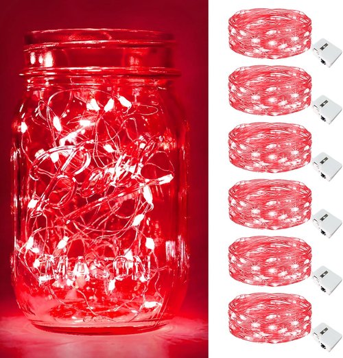 Btfarm Fairy Lights - 20 LED Battery Operated Twinkle Lights | Waterproof 7ft Silver Wire for Christmas & Weddings
