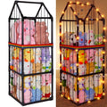 Stuffed Animals Storage Zoo Plushies Toy Storage Organizer Unicorn Castle PVC Stuffed Animals Holder Kids Toy Storage Playroom Nursery Storage Shelf