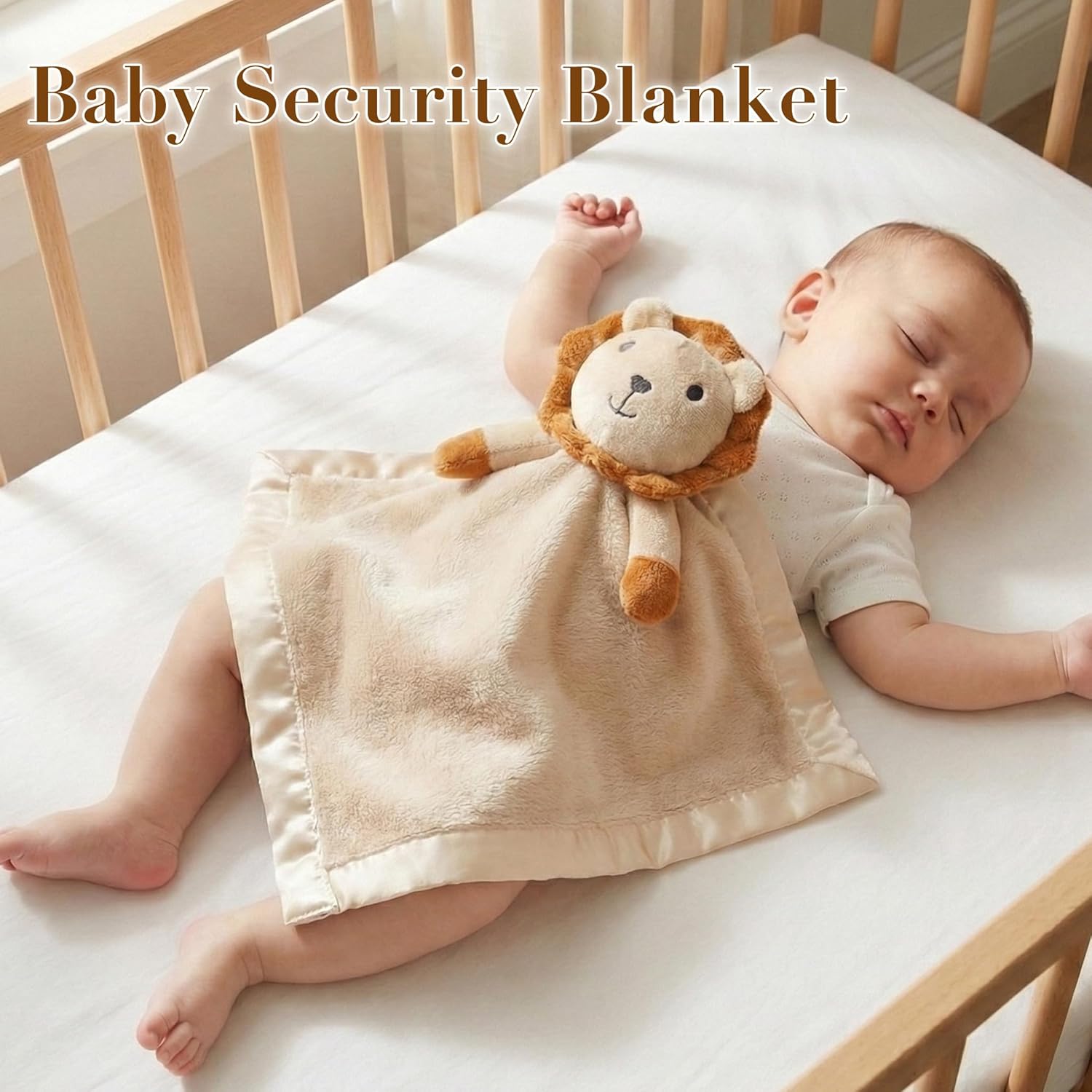 Pro Goleem Lion Security Blanket - Soft Lovey Snuggle Toy for Newborns | 16 Inch Unisex Gift