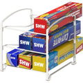 Simple Houseware Kitchen Wrap Organizer Rack, White
