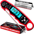 KIZEN Instant Read Meat Thermometer - Digital Cooking Thermometer with Large Backlit Display | IP67 Waterproof