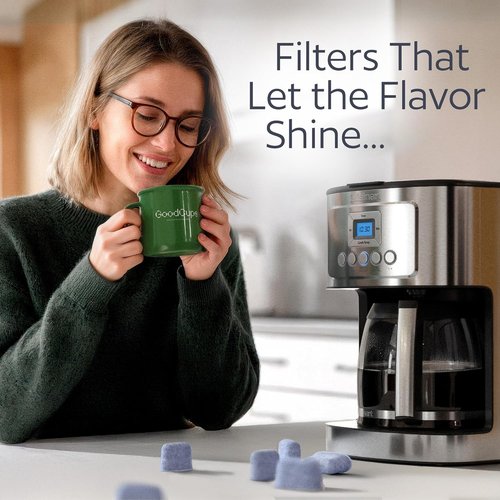 GoodCups 12 Pack Water Filters for Cuisinart Coffee Makers - Charcoal Replacement Filters | Universal Fit