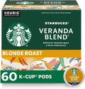 Starbucks K-Cup Coffee Pods - Blonde Roast Veranda Blend for Hot or Iced Coffee | 60 Count