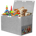Fineonly Large Toy Box Chest with Lid, Kids Toy Storage Organizer for Boys Girls, Big Toy Bin Basket Extra Large Toy Storage Box for Living Room Playroom Nursery 25"x13"x16"