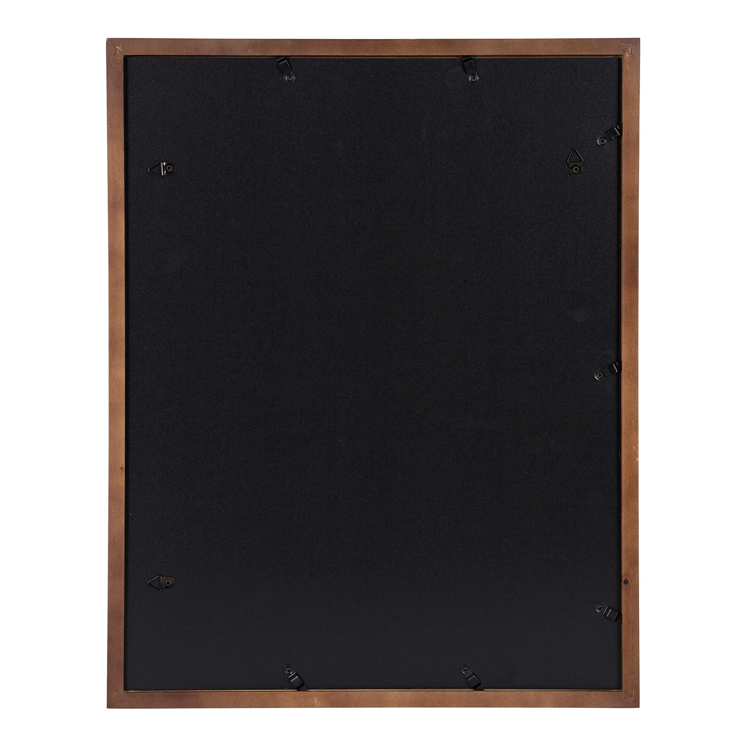 DesignOvation Gallery Wood Photo Frame Set for Customizable Wall Display, Walnut Brown 14x18 matted to 11x14, Pack of 2