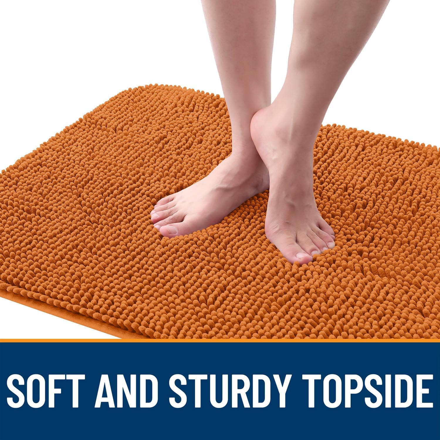 OLANLY Dog Door Mat - Absorbent Non-Slip Chenille Mat for Muddy Paws | 70x46, Quick Dry, Indoor Entryway Carpet in Clay