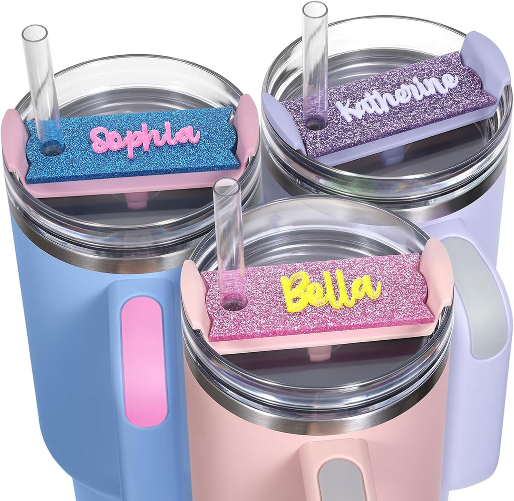 Stanley Personalized Name Plate - Custom Sparkling Tag for 40/30/20 OZ Tumblers | Unique Stanley Cup Accessory