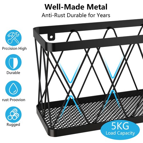 YIGII 3 Pack Adhesive Cabinet Door Organizer, Black Lid Organizer Inside Cabinet Door Storage, Slim Space Lid Holder Wall Mounted for Kitchen, Pantry, Bathroom