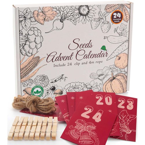 Seeds Christmas Advent Calendar 2025 for Women Adult, Hanging Decor Xmas Countdown Calendar for Garden Alike,Unique Christmas Countdown for Dad Mom Kids Family