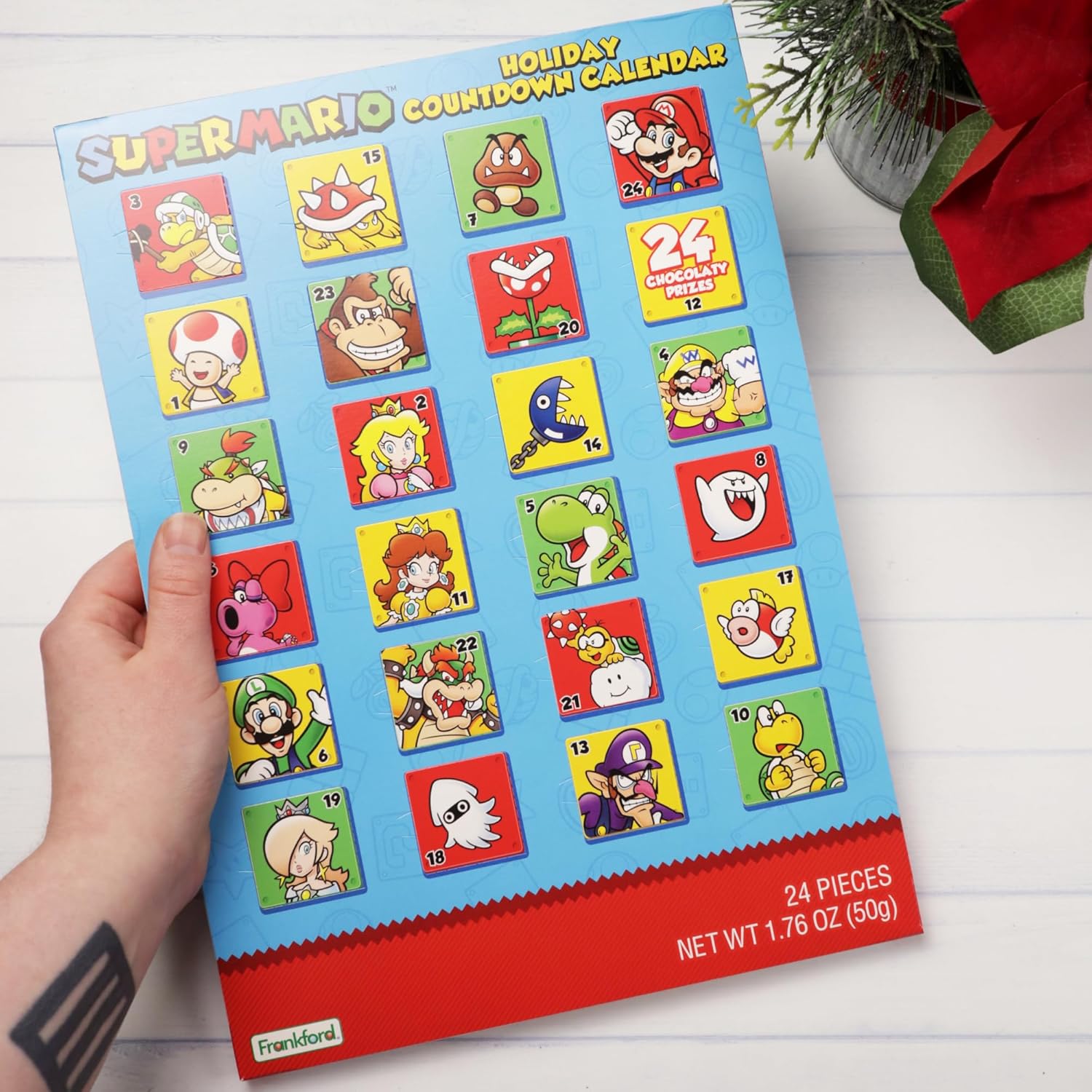 Super Mario Advent Calendar 2025 - 24-Day Countdown with Chocolate Treats | 1.76 Ounces