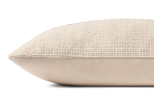 Loloi Chris Loves Julia Harvey Collection PCJ0018 Ivory 12'' x 27'' Cover Only Pillow
