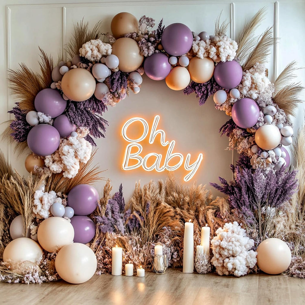 PartyWoo Dusty Purple Balloons - 50 Pcs 12 Inch Matte Latex for Weddings & Celebrations