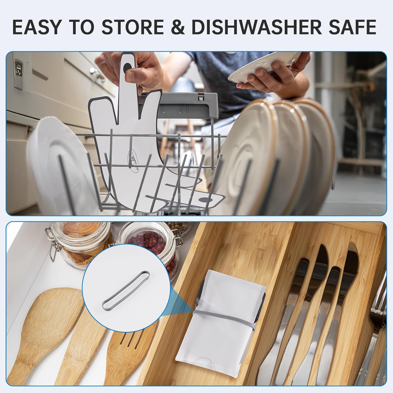 NiHome Silicone Bread Loaf Pan Liners - Reusable Nonstick Design | Fits 9x5, 9.5x5, 10x5 Inch Pans - Easy to Clean (White)
