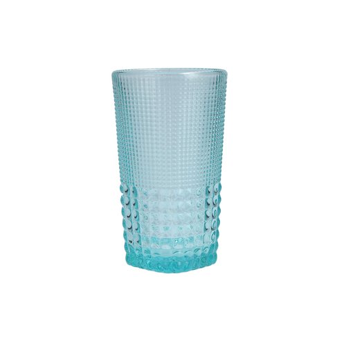 Fortessa Malcolm Iced Beverage Cocktail Glass 6 Pack, 15-Ounce, Pool Blue