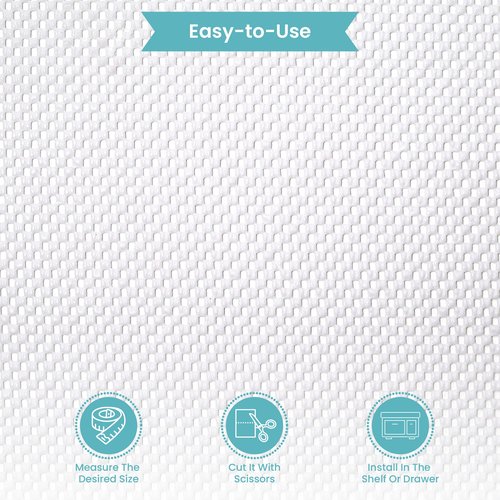 Con-Tact Brand Grip Premium Shelf Liner, Thick and Non-Adhesive Drawer Liner, Multi-Purpose and Easy to Use, 18" x 10', White, Pack of 1