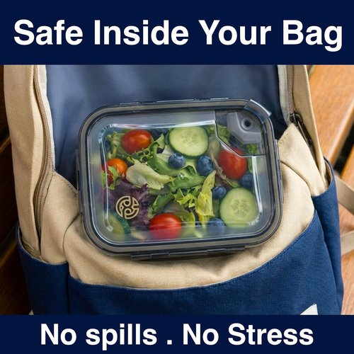 Compartmentalized Airtight Food Storage Containers by [Brand Name] - BPA-Free, 5-Pack with Vented Lids for Meal Prep (5.5 Cups Each)