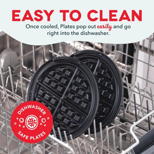 DASH Removable Waffle Plates (Removable 8" Waffle Plate 2 Pack for the MultiMaker® Treat Maker System)