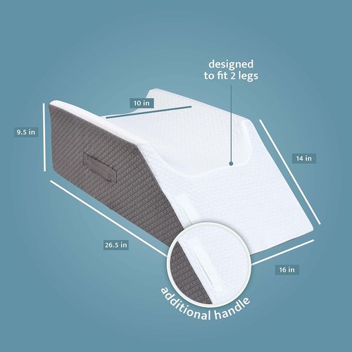 Kolbs Double Leg Elevation Pillow - Post Surgery Comfort with Stylish Jacquard Cover