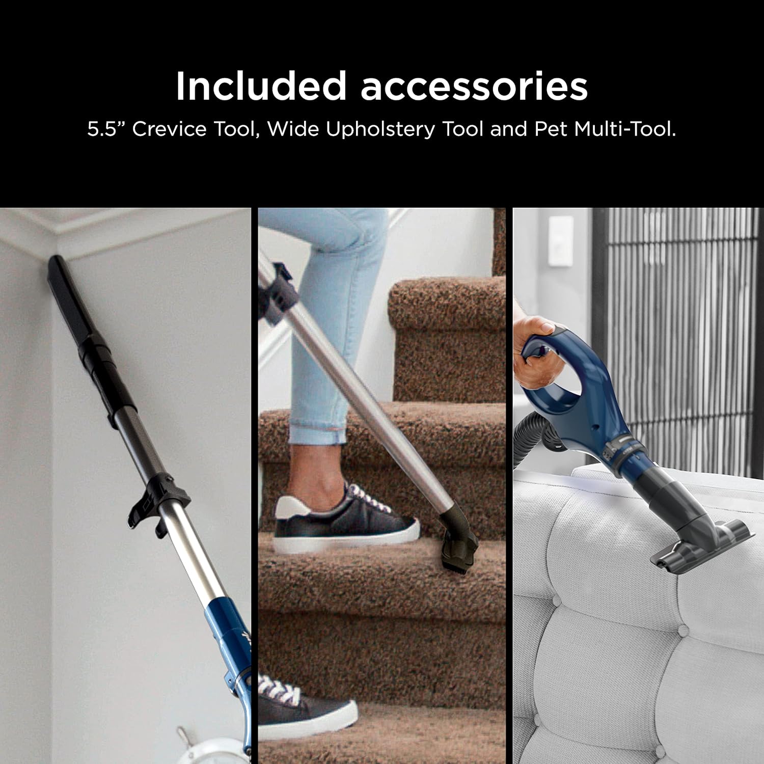 Shark NV151 Navigator Vacuum - HEPA Filtration, Swivel Steering & Pet Power Brush | Navy, Multi-Surface Cleaning