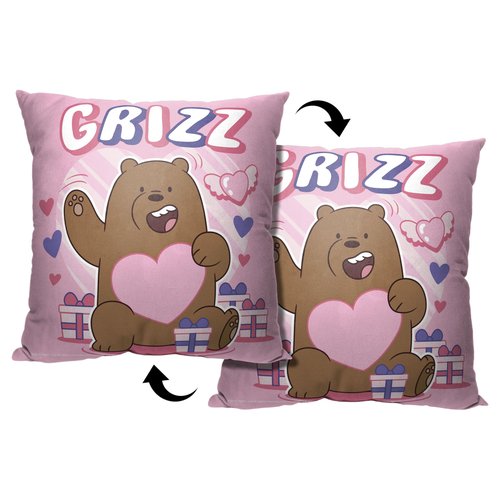 NORTHWEST Cartoon Network - We Bare Bears Pillow, 18" x 18", Grizz