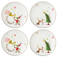 Lenox 894166 Merry Grinchmas 4-Piece Assorted Accent Plate Set, Christmas Drinkware, Holiday Hosting