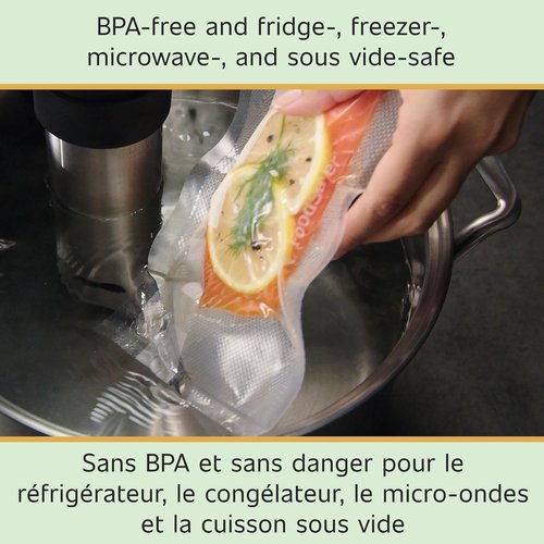 FoodSaver Vacuum Sealer Bags - Custom Length, 5 Count Rolls for Airtight Food Storage & Sous Vide