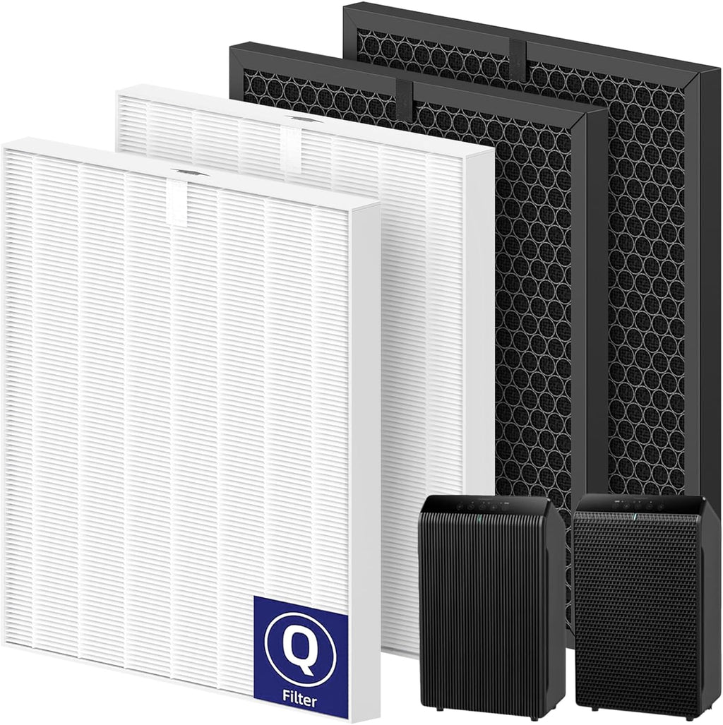 Winix 5510 5520 Replacement HEPA & Activated Carbon Air Filter Combo | 2+2 Pack for Dust, Pollen & Smoke