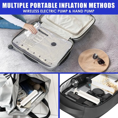 18 Pack Travel Vacuum Storage Bags with Rechargeable Wireless & Hand Pump, Portable Space Saver Bags for Travel & Home, Vacuum Compression Packing Seal for Clothes, Blankets, Seasonal Storage