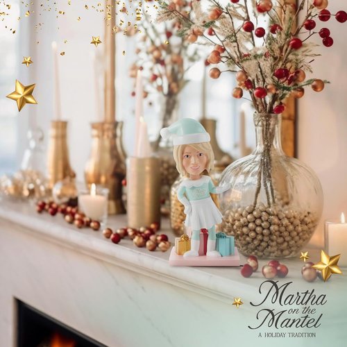 Martha Stewart Bobblehead - Santa Holiday Collectible Décor | Fun Gift for Christmas & Secret Santa
