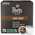 Peet's Coffee Dark Roast K-Cup Pods - 100% Arabica Major Dickason's Blend, 75 Count Box