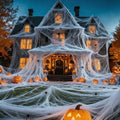 Land Guard 1000 sqft Spider Web, Bonus with 50 Artificial Spiders, Fabric Spider Webbing, Cobweb Halloween Decor for Indoor and Outdoor Party Supplies