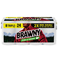 BRAWNY® TEAR-A-SQUARE® PAPER TOWELS, 8 TRIPLE ROLLS