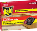 Raid Double Control Roach Baits - Child Resistant Indoor Solution | Kills Roaches for 3 Months, 12 Count