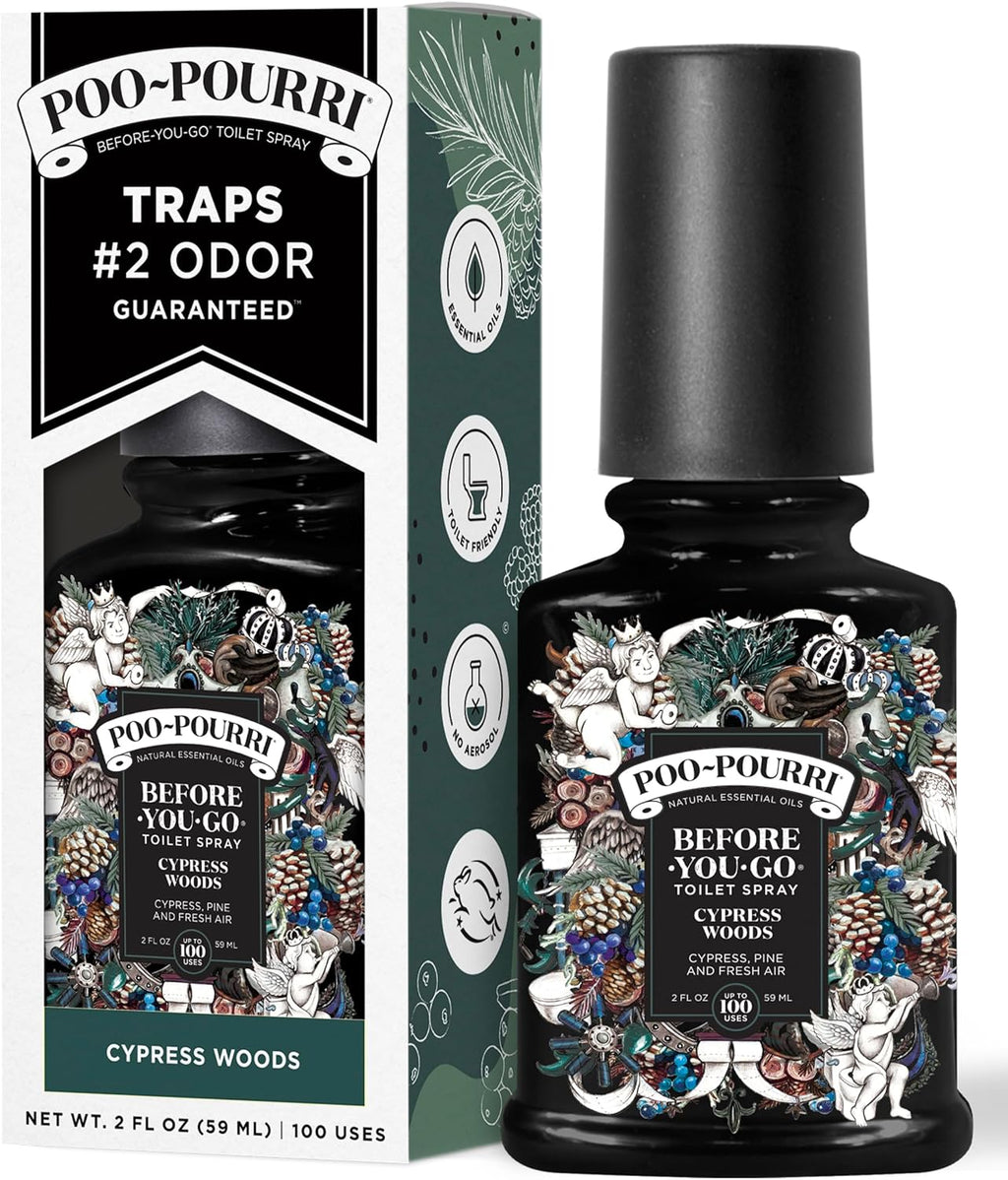 Poo-Pourri Before-You-Go Toilet Spray - Cypress Woods Scent, 2 Fl Oz | Freshen Your Bathroom Experience