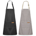 Syntus 2 Pack Kitchen Aprons, Apron for Cooking with 2 Pockets for Men Women Adjustable Bib Chef Apron