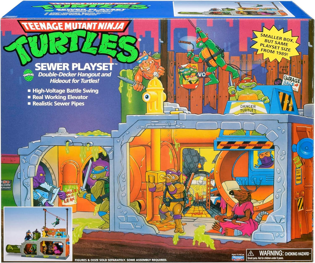 Playmates Toys Teenage Mutant Ninja Turtles Classic Sewer Playset - Fun Interactive Design