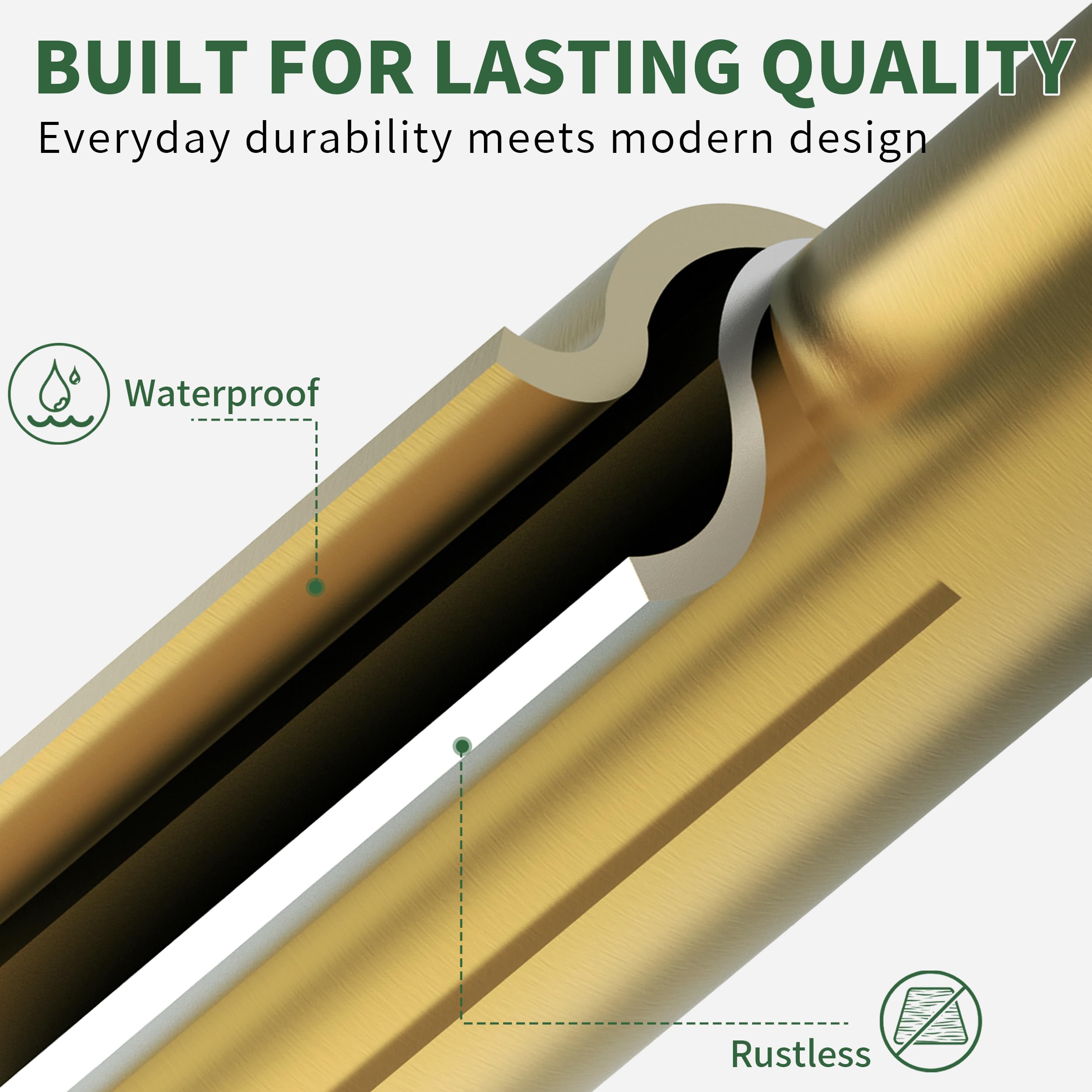 Toilet Paper Holder Stand,Free Standing Toilet Paper Holder,Modern Post Pivoting Toilet Paper Stand with Stable Weighted Base,SUS304 Stainless Steel Tissue Roll Holder Stand for Bathroom,Brushed Gold