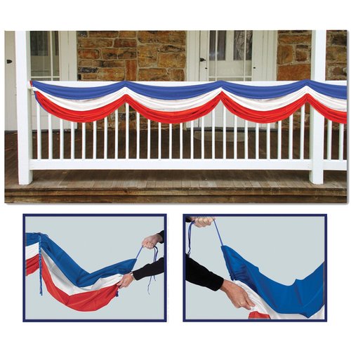 Beistle Patriotic Fabric Bunting