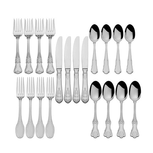 Wallace Hotel 20-Piece 18/10 Stainless Steel Flatware Set, Service for 4