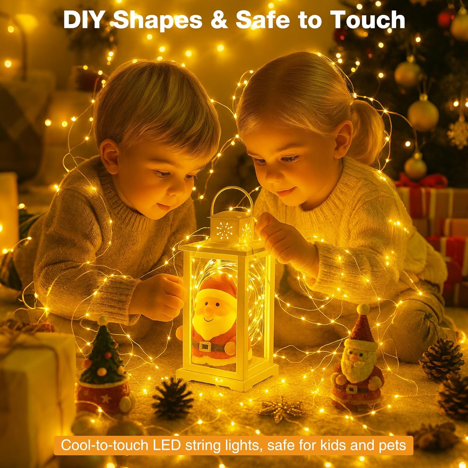 Skiennix 50 LED Fairy Lights - 16FT Battery Operated String Lights with Timer & 8 Modes | Warm White