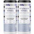 Therapy Stainless Steel Wipes, 30 Count (2 Pack) - Appliance Cleaner for Fridge, Dishwasher, Oven, Stove, Sink, Microwave, and More - Removes Smudges, Fingerprints, and Leaves a Streak-Free Shine