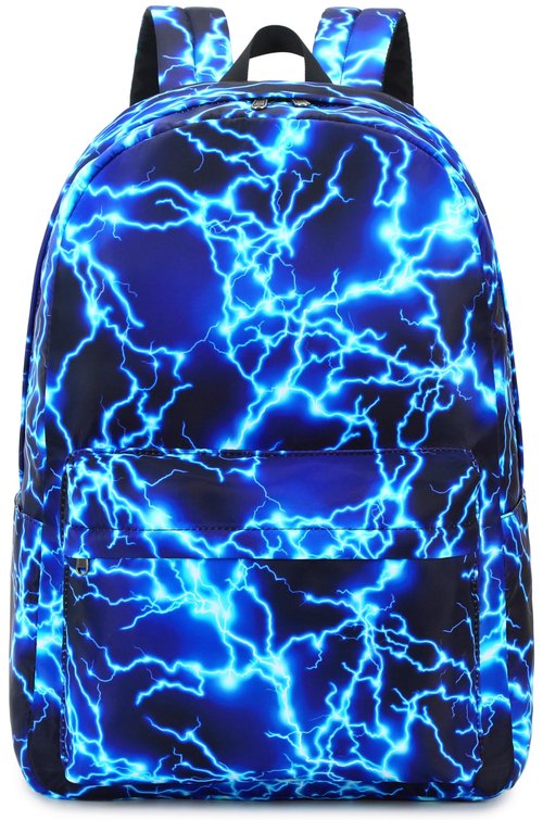 MSKYWU Backpack For Boy Elementary School Bookbag Durable Kid's Backpack Lightweight Travel Daypack (Blue-Light)