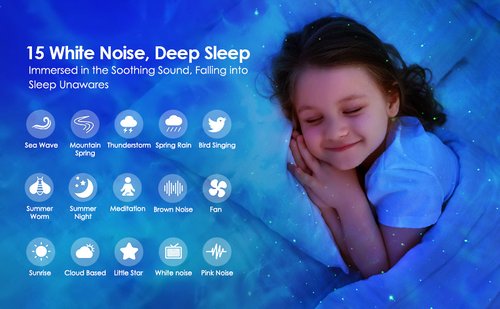 One Fire Galaxy Projector with Gifts Box/240 Lighting Modes/15 White Noise/Bluetooth Music Galaxy Projector for Bedroom Adults,Teen Stuff Room Lighting Bedroom Decor for Teen Girls&Teenage Boy Gifts