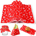 Marspark 100 Sheets Valentine's Day Heart Wax Paper for Food Wrapping 11.4 x 11 Inches Red Food Basket Wax Paper for Spring Picnic Wedding Birthday Candy Cookies Sandwich Burgers Greaseproof Wrapping