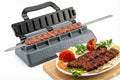 Trustella Heavy-Duty Kebab Maker – Premium Durable Food-Grade Plastic with Reinforced Hinges & Enhanced Handle – Easy to Use Perfect Kebabs Maker for BBQ, Grilling, and Family Gatherings (Black)