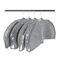 Household Essentials Hanging Garment Shoulder Dust Covers for Closet, Set of 4,Dark Grey