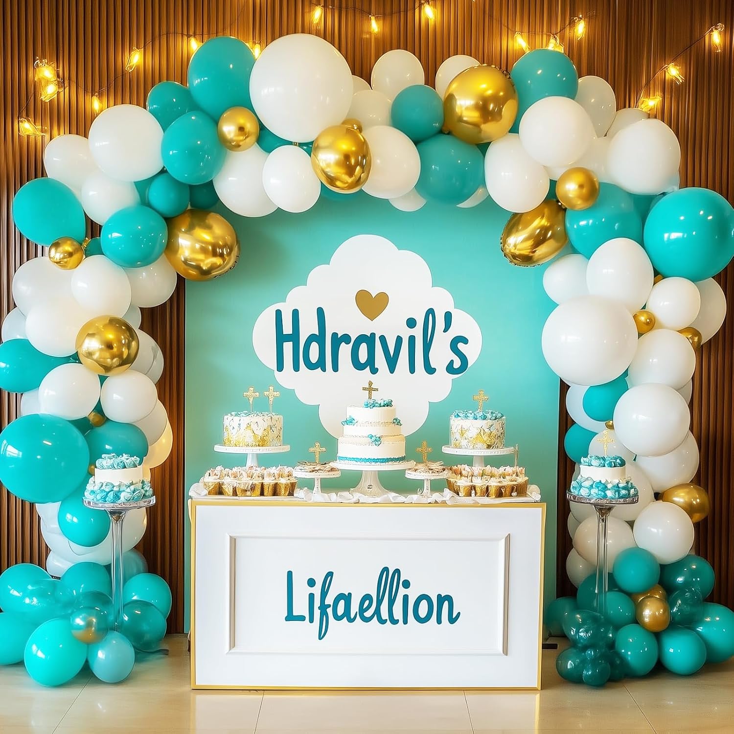 RUBFAC Teal Blue Balloons - 129-Piece Latex Garland Set for Birthdays, Weddings & Baby Showers | 5-18 Inch Sizes