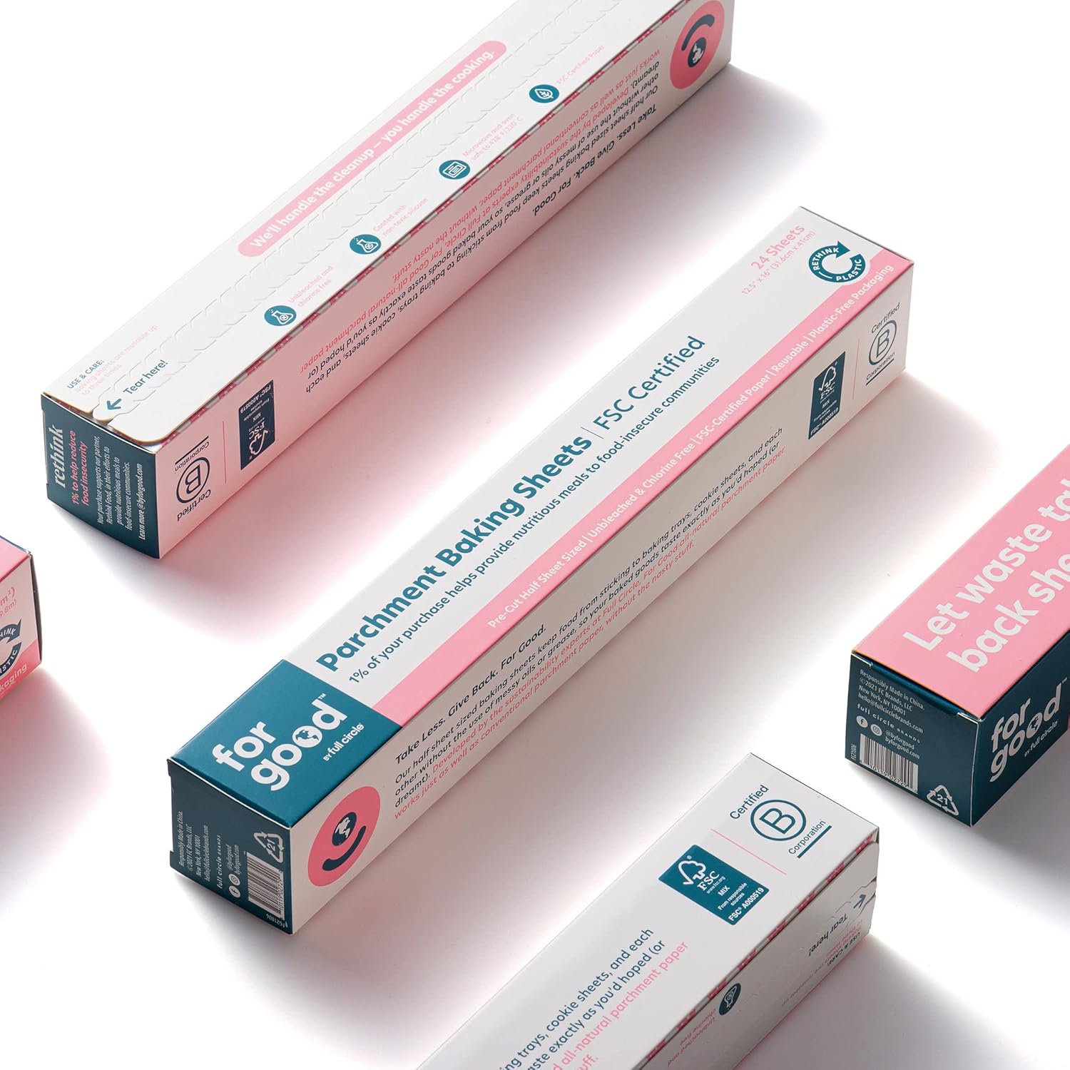 Parchment Paper by Good: 24 Pre-Cut Half Sheets | Unbleached, Non-Toxic, Oven-Safe & Non-Stick