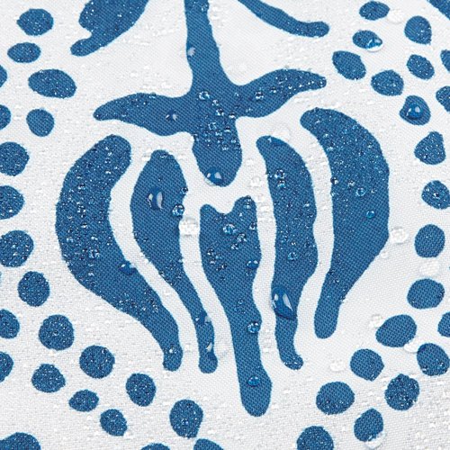 InterDesign Damask Fabric Shower Curtain, Stall 54 x 78, Navy